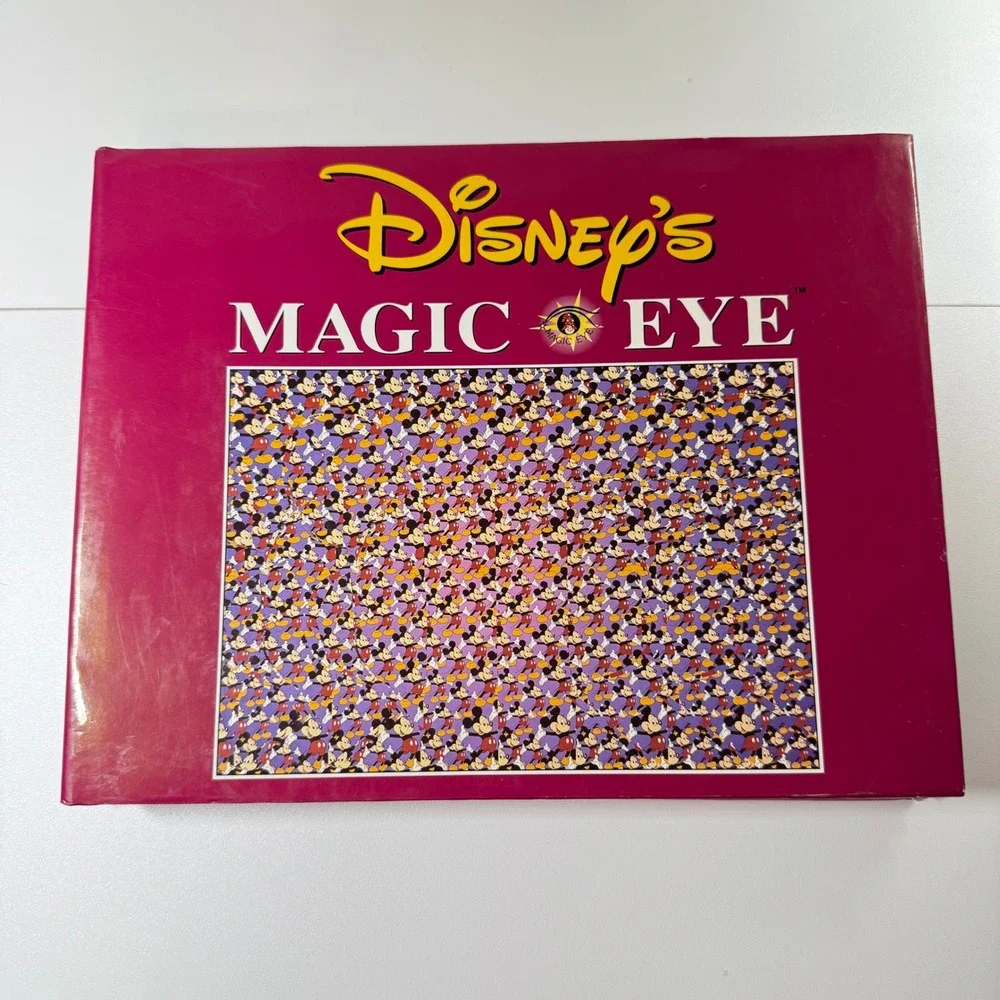 3 Vintage 90s MAGIC EYE 3D Illusion Hardcover Book Lot Disney Magic Eye II 1990